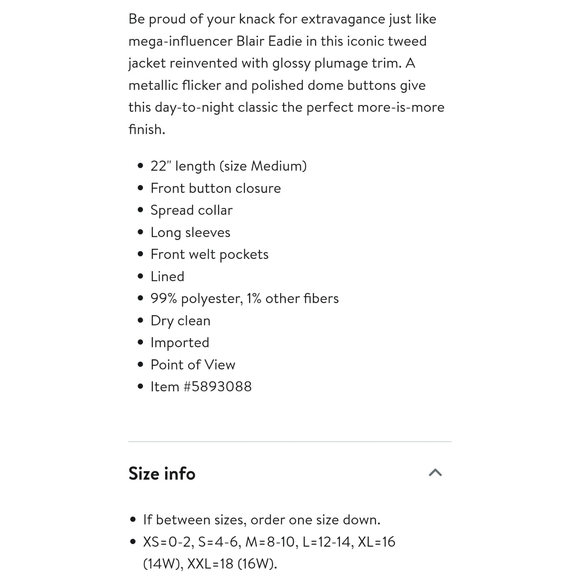 Halogen x Atlantic-Pacific Feather Trim Tweed Blazer (2X) - Picture 12 of 12